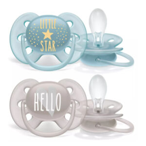 AVENT Suzeta ultra soft deco 6-18L baieti x2buc SCF223/01