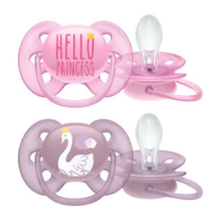 AVENT Suzeta ultra soft deco 6-18L fete-Hello- x2buc SCF223/02