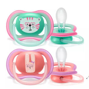 AVENT Suzete Ultra Air cu animale 18+luni FETE x2 buc SCF349/15