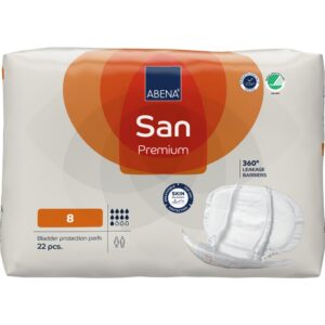 Absorbante anatomice pentru incontinenta moderata pana la severa San 8 Premium unisex cu absorbtie 2500ml