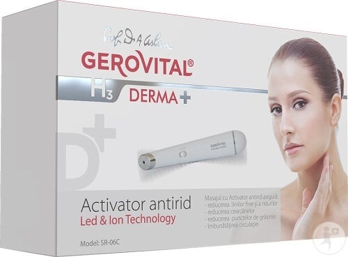 Activator antirid Gerovital H3 Derma+ – dispozitiv electric pentru masaj facial