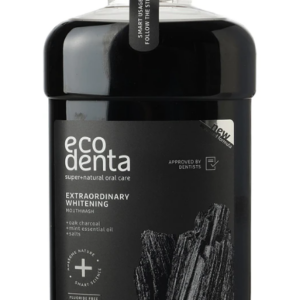 Apa de gura cu carbune si efect de albire