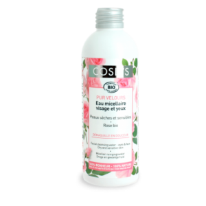 Apa micelara bio cu trandafiri pentru ochi si ten uscat si sensibil