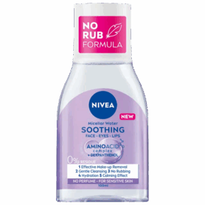 Apa micelara cu efect calmant pentru ten sensibil