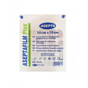 Aseptafilm pansament plus 10 cm x 10 cm
