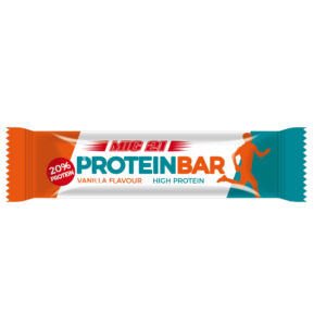 Baton 20% proteina cu aroma de vanilie si glazura de lapte MIG 21