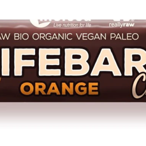 Baton cu portocale in ciocolata raw Lifebar Bio