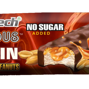 Baton energizant cu dublu caramel si alune Delicious