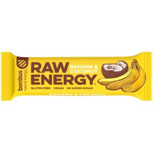 Baton proteic cu banane si nuca de cocos Raw Energy