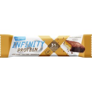 Baton proteic cu caramel sarat Infinity Protein 31%