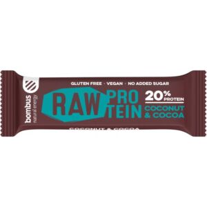 Baton proteic cu nuca de cocos si cacao 20% proteine Raw Protein