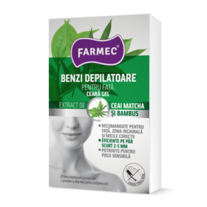 Benzi depilatoare pentru fata cu ceara gel