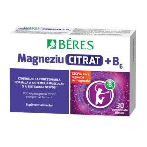 Beres Magneziu citrat + vitamina B6 30 comprimate filmate