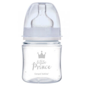 Biberon albastru anticolici cu gat larg PP EasyStart Royal Baby