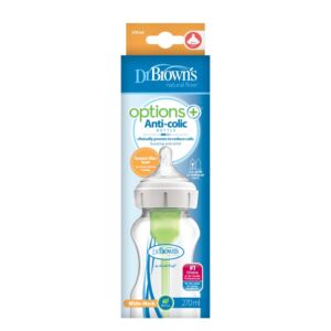 Biberon anti-colici cu gat larg Options+