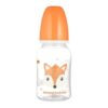 Biberon cu gat ingust PP Cute Animals 120 ml Orange – Canpol