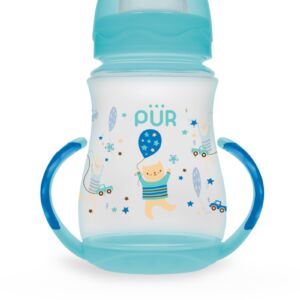 Biberon cu gura larga si manere +6luni