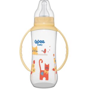 Biberon cu manere si tetina din silicon rotunda