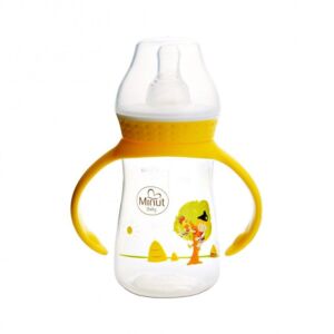 Biberon cu tetina si manere  Pupaza din tei  pentru +0 luni Baby
