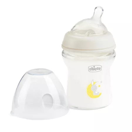 Biberon hranire din sticla Natural Feelling 0 luni+