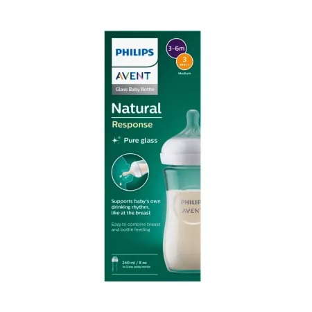 Biberon sticla pentru 3 - 6 luni Natural Response SCY933/01