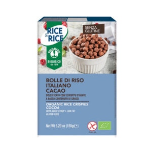 Bilute de orez Eco cu cacao fara zahar si fara gluten