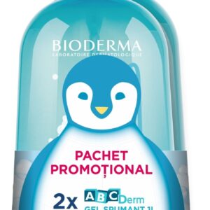 Bioderma ABCDerm Gel Spumant Pachet Promotional 1000 ml + 1000 ml