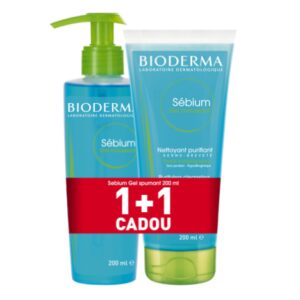 Bioderma Pachet Promo Sebium Gel Spumant 200 ml 1+1 CADOU