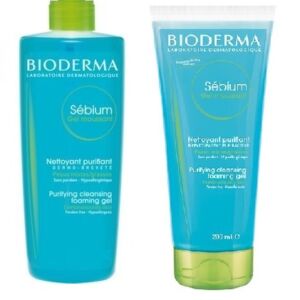 Bioderma Sebium OFERTA gel spumant tub 200ml + Gel spumant cu pompita 200ml