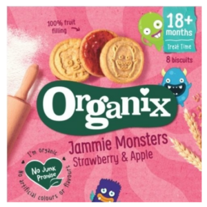 Biscuiti cu gem de capsuni si mere Goodies +18 luni Bio