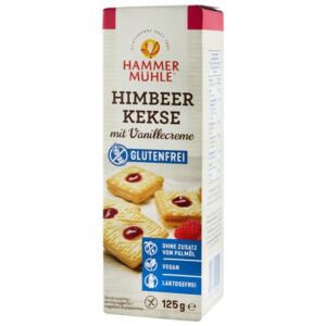 Biscuiti cu zmeura si crema de vanilie