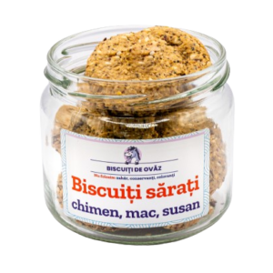 Biscuiti de ovaz sarati cu chimen mac susan