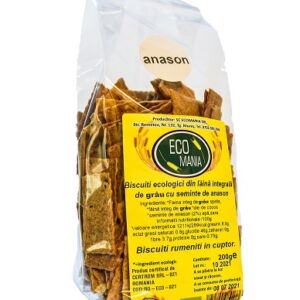 Biscuiti integrali cu seminte de anason Bio
