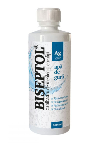 Biseptol apa de gura cu albastru de metilen si eucalipt