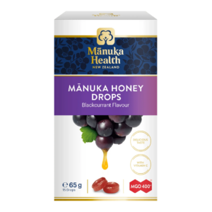 Bomboane cu miere de Manuka MGO 400+ si aroma naturala de coacaze