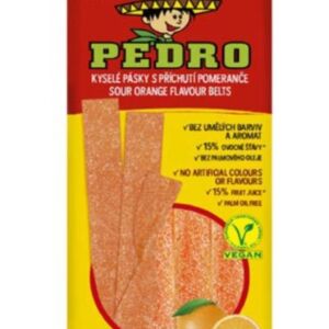 Bomboane gumate acrisoare cu aroma de portocale si forma de panglici