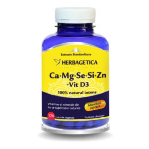 Ca+Mg+Se+Si+Zn Organice cu Vitamina D3