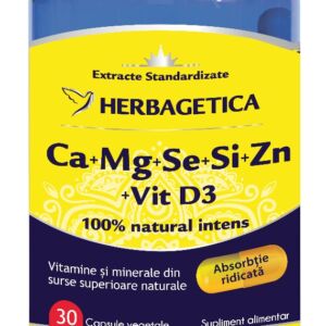 Ca+Mg+Se+Si+Zn Organice cu Vitamina D3