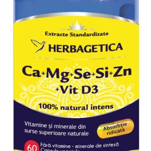 Ca+Mg+Se+Si+Zn Organice cu Vitamina D3