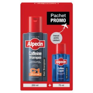 Caffeine Shampoo C1 250 ml + Lotiune energizanta pentru par Coffein Liquid 75 ml