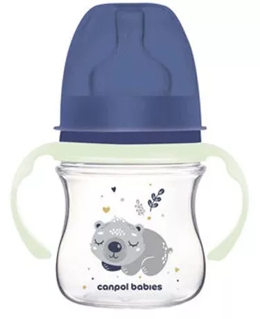 Canpol 35/236 Biberon Bleu Anticolici cu Gat Larg 120 ml