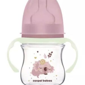 Canpol 35/236 Biberon Roz Anticolici cu Gat Larg 120 ml