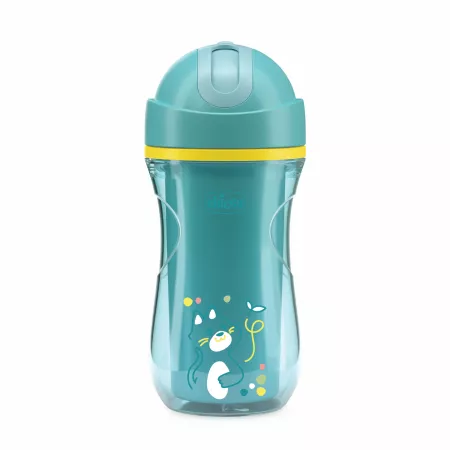 Canuta sport termorezistenta turcoaz cu pai 14 luni+