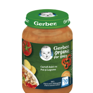 Cartofi dulci cu pui si legume +10 luni