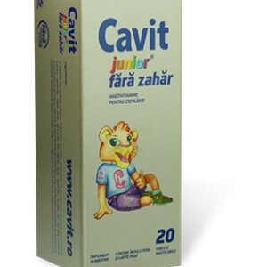 Cavit Junior Fara Zahar 20 tablete masticabile
