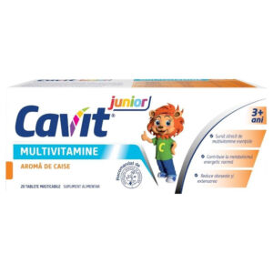 Cavit junior multivitamine cu aroma de caise
