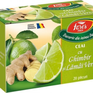Ceai cu ghimbir si lamai verzi