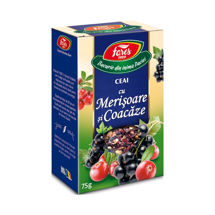 Ceai cu merisoare si coacaze