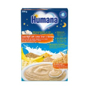 Cereale cu lapte si banana Noapte Buna de la 6 luni