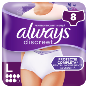 Chiloti pentru incontinenta urinara Discreet 7 picaturi L